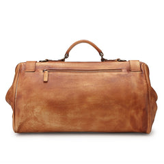 Vintage Leather Mens Large Doctor Bag Weekender Bag Doctor Travel Bag Duffle Bag for Men