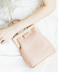 Stylish LEATHER WOMENs Frame Handbag Purse Chain SHOULDER Purse for Women