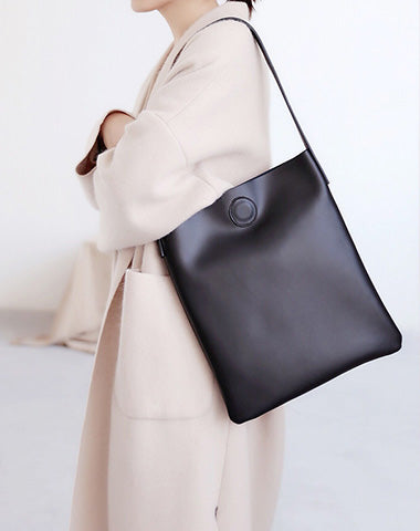 Brown Leather Womens Tote Bag Purse Shoulder Bag For Women