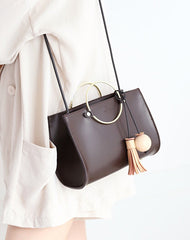 Stylish LEATHER WOMENs Cute Handbag Purse SHOULDER Purse with Tassels