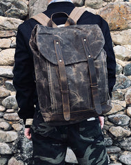 Vintage Canvas Backpack for men Travel Bag for men