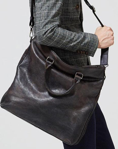 Handmade Leather Mens Cool Messenger Bag Handbag Shoulder Bag for men