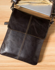 Genuine Leather Mens Cool Small Shoulder Bag Purse Messenger Bag Crossbody Bag for Men