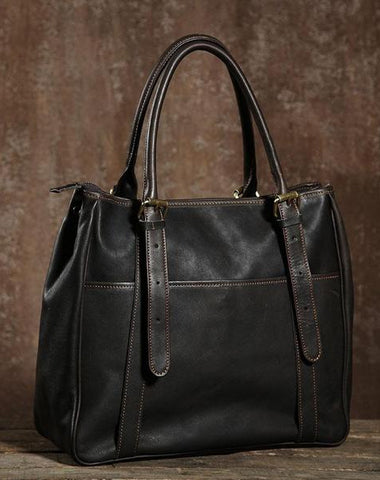 Handmade Leather Mens Tote Bag Cool Handbag Shoulder Bag Work Bag Laptop Bag for Men