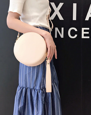 Stylish LEATHER WOMENs Circle Wirstlet Purse SHOULDER BAG Purses FOR WOMEN