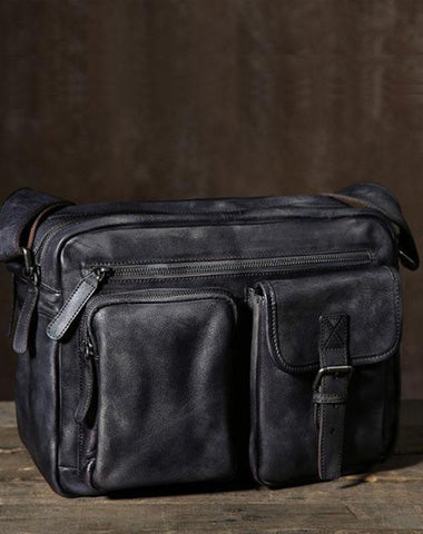 Cool Leather Mens Shoulder Bag Messenger Bag Travel Bag for men
