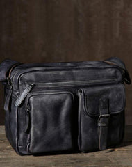 Cool Leather Mens Shoulder Bag Messenger Bag Travel Bag for men