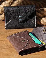 Leather Mens Card Wallet Black Small Card Wallet Card Holder for Men