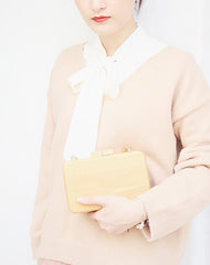 Stylish Cute Wooden WOMENs SHOULDER BAGs Chain Purses FOR WOMEN