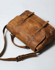 Handmade Leather Mens Cool Shoulder Bag Messenger Bag for men