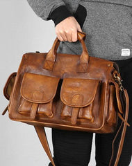 Leather Mens Cool Messenger Bag Travel Bag Business Bag Laptop Bag for men