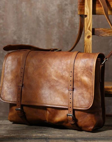 Handmade Leather Mens Cool Shoulder Bags Messenger Bags for men