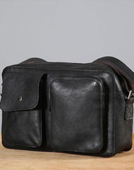 Leather Mens Cool Small Shoulder Bag Messenger Bag Cycling Bag for men
