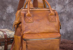 Vintage Handmade Womens Leather Backpack Bag Travel Backpack Purse For Women