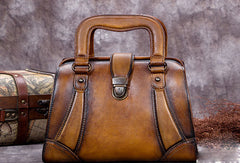 Genuine Leather Handbag Vintage Bag Shoulder Bag Crossbody Bag Purse For Women - EverHandmade