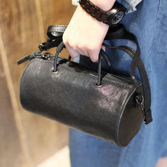 Small Black Leather Crossbody Bag Purse - Annie Jewel