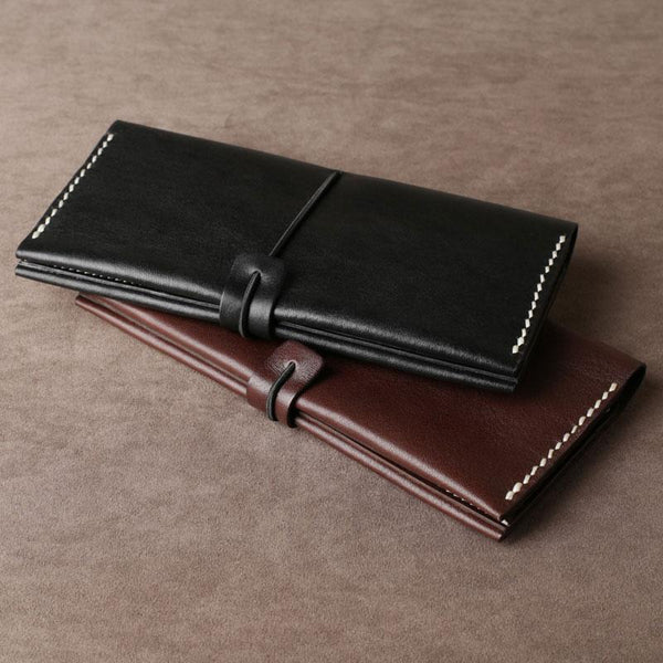 Leather Mens Cool Long Leather Wallet Phone Clutch Wallet for Men