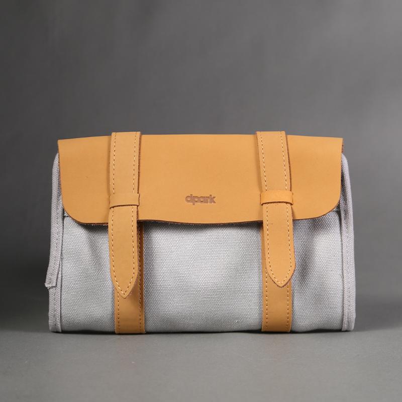 Fashion Canvas Men's Twofold Multi-Function Digital Storage Bag Mobile Phone Clutch For Men