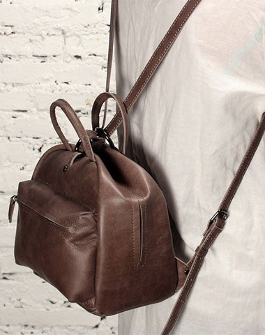 LEATHER WOMEN Backpack Purses Cute Vintage School Backpacks FOR WOMEN