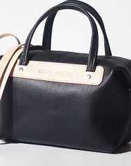 Handmade Leather Black Womens Handbag Fashion Shoulder Bag for Women