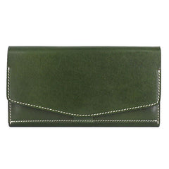 Cool Handmade Mens Leather Long Wallet Envelope Long Bifold Wallet for Men