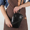 Handmade Genuine Leather Mens Cool Chest Bag - Back View