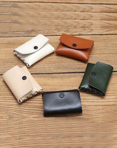 Cute Leather Card Holders Women Coin Wallets Handmade Card Wallet For Women