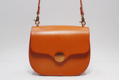 Handmade Leather Round Bag Crossbody Bag Shoulder Bag Purse for Women Leather Bag - EverHandmade