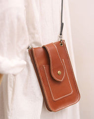 Cute Black LEATHER Slim Side Bags Pouch Phone WOMEN SHOULDER BAG Phone Crossbody Pouch FOR WOMEN