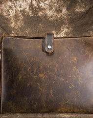 Cool Vintage Brown Leather Mens Messenger Bag Side Bag Work Bag Shoulder Bag for Men