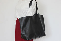 Handmade Vintage Leather Oversize Tote Bag Shoulder Bag Handbag For Women - EverHandmade