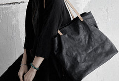 Handmade Genuine Leather Handbag Large Tote Bag Shopper Bag Shoulder Bag Purse For Women