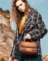 Womens Leather Satchel Bag School Shoulder Bag Best Crossbody Purse for Ladies