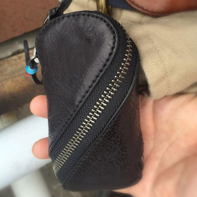 Genuine Leather Mens Cool Key Wallet Car - Back View