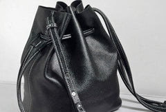 Handmade Leather bucket bag shoulder bag for women leather crossbody bag