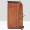 Cool mens long leather wallets vintage brown leaather long wallet for men - EverHandmade