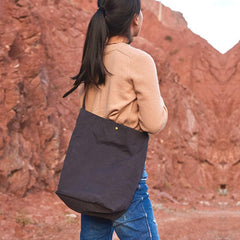 Mens Canvas Gray Cool Bucket Courier bag Messenger Bag Canvas Side Bag for Men