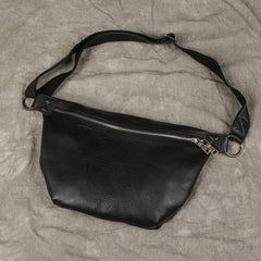 Cool Leather Mens Chest Bag Sling Bag Sling Crossbody Bag for men