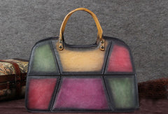 Genuine Leather Handbag Vintage Geometric Bag Shoulder Bag Crossbody Bag Purse Clutch For Women