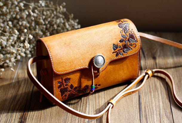 Handmade Leather bag for women leather shoulder bag crossbody bag - EverHandmade