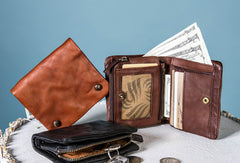 Handmade Genuine Leather Wallet billfold Leather Wallet Slim Bifold Wallet Bag For Women - EverHandmade