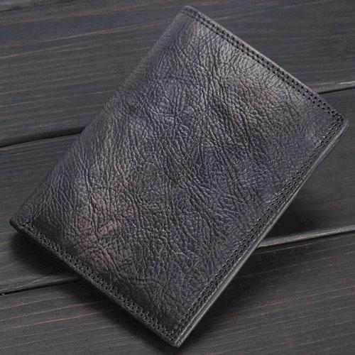 Handmade Mens Cool billfold Leather Wallet Men Small Slim Wallets Bifold for Men