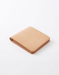 Handmade Leather Minimalist Womens Mens Bifold Small Wallets billfold Wallet for Men