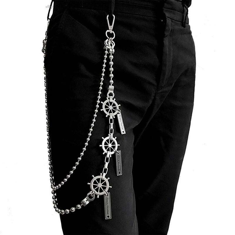 32'' Metal BIKER SILVER WALLET CHAIN LONG Safety Pin PANTS CHAIN Jeans –  imessengerbags