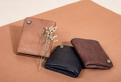 Handmade billfold Leather Wallet Befold Wallet For Men Women