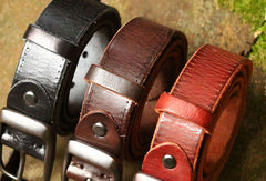 Genuine Leather Mens Leather Men Brown Black Belt for Men Cool Leather Belt - EverHandmade