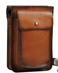 Cool Mens Leather Belt Pouch Belt Bag Waist Bag Small Shoulder Bag for Men