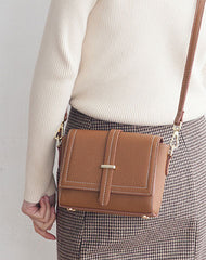 Minimalist Leather Womens Stylish Small Shoulder Bag Crossbody Purse for Women