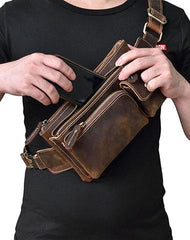 Retro and Cool LEATHER MENS FANNY PACK FOR MEN BUMBAG Vintage WAIST BAGS