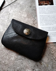 Vintage Women Brown Leather Billfold Wallet Slim Coin Wallets Headphone Case Cord Organizer For Women